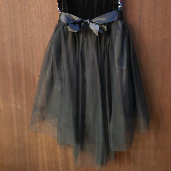Lilt Girls Holiday / Party Dress Black with multi color sequins  Size 7/8 - Picture 4 of 5